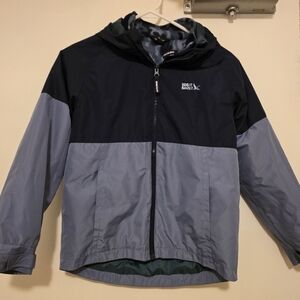 Eddie Bauer Navy and Light Blue Hooded Jacket